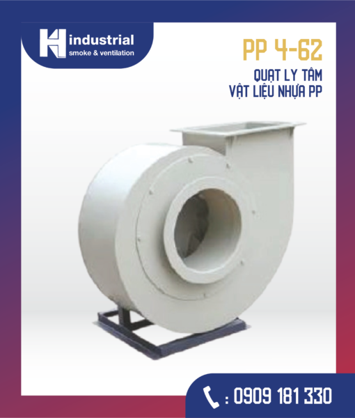 PP4-62 Quạt ly tâm bằng vật liệu nhựa PP