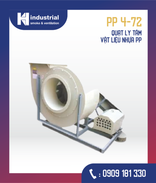 PP4-72 Quạt ly tâm bằng vật liệu nhựa PP